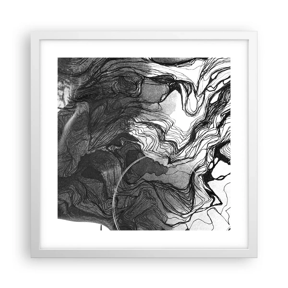 Poster în ramă albă - Încurcată în vise - 40x40 cm
