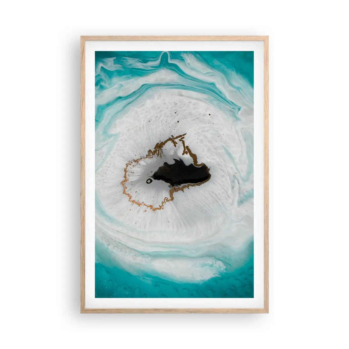 Poster în ramă de stejar deschis - Pătrunde înăuntru - 61x91 cm