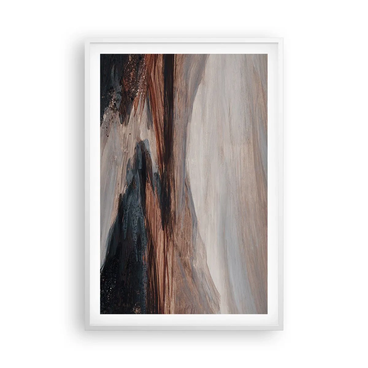 Poster în ramă albă - Valea liniștită - 61x91 cm