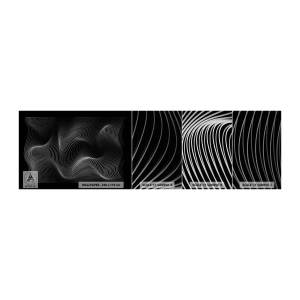 Mostră tapet Premium Canvas - Dansul luminii în spațiu - 3D, Linii, Modern - 100x30 cm