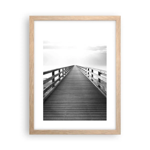 Poster în ramă de stejar deschis - Departe, departe... - 30x40 cm