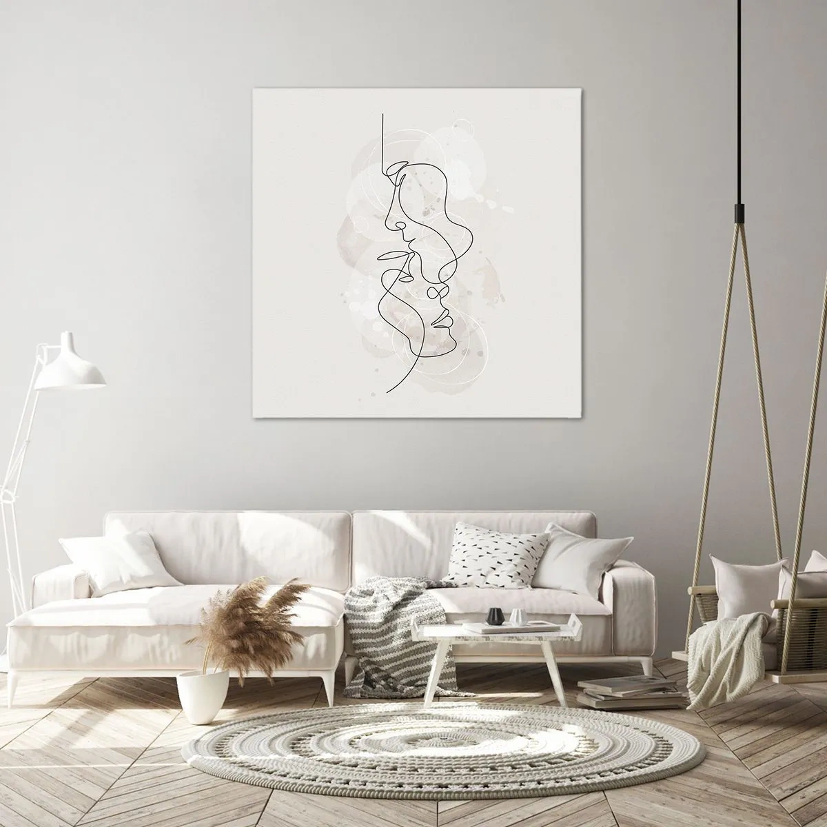 Tablou pe pânză - Încurcați într-o îmbrățișare - 60x60 cm