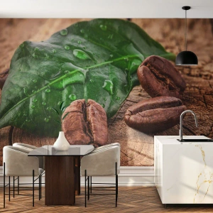 Tapet Standard Eco - Cea mai adevărată și închisă la culoare - Gastronomie, Cafea, Boaba de cafea - 400x280 cm
