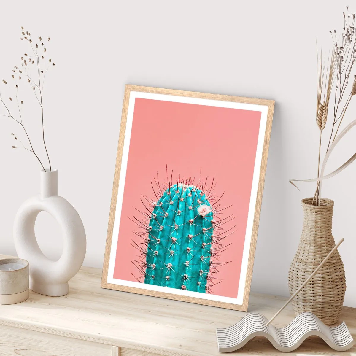 Poster în ramă de stejar deschis - Doar privește - 30x40 cm