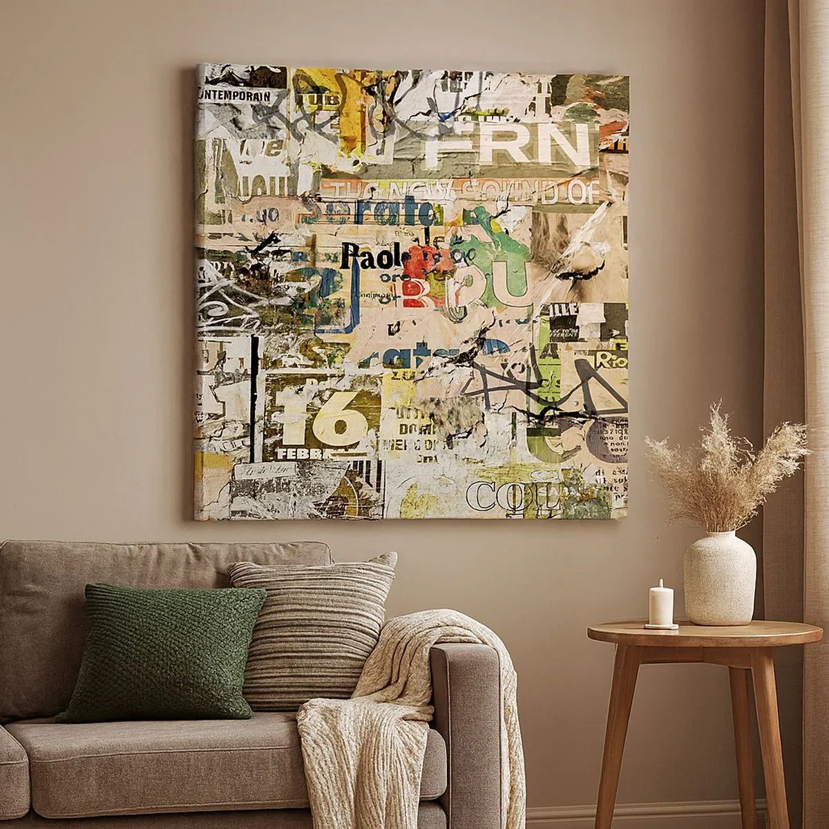 Tablou pe pânză - Oh, se întâmplă... - 30x30 cm