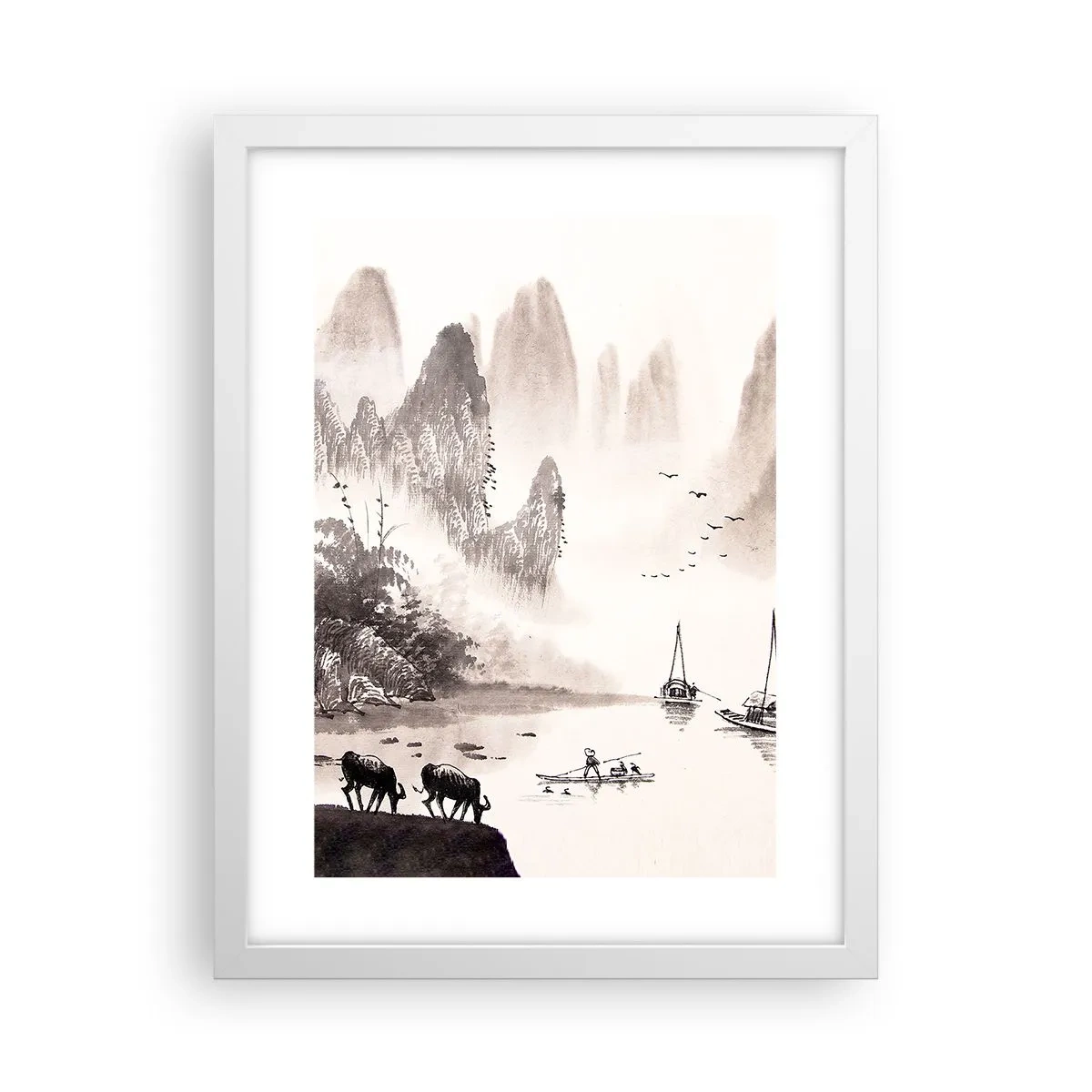 Poster în ramă albă - Viața exotică de zi cu zi a Estului - 30x40 cm