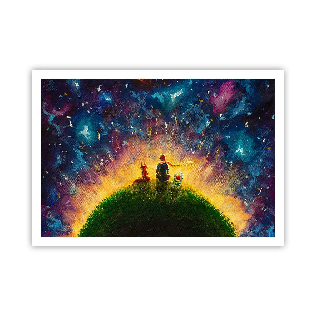 Poster - Dragoste și prietenie - întreaga lume - 100x70 cm