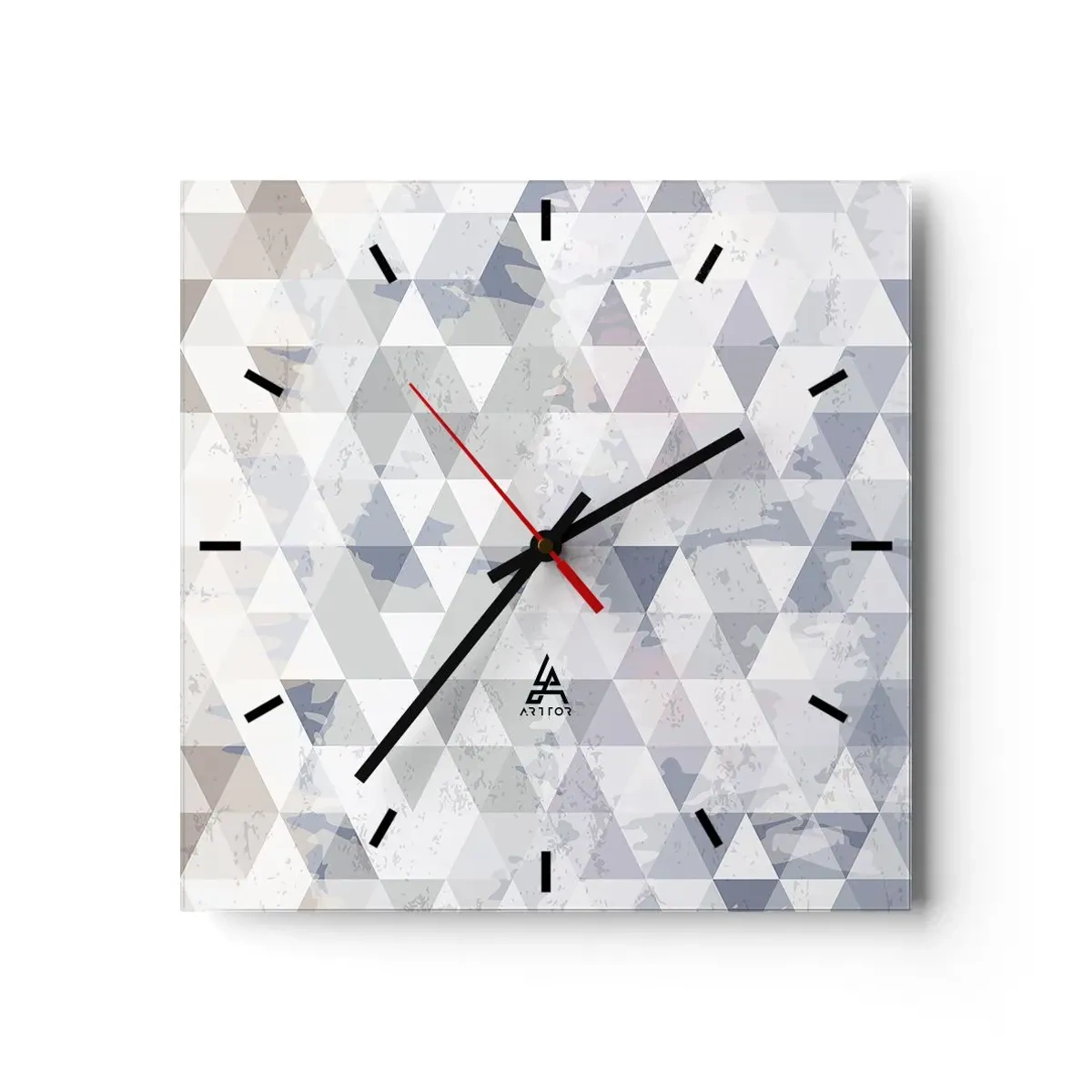 Ceas de perete - Ceas pe sticlă - În ritm de trei - 30x30 cm