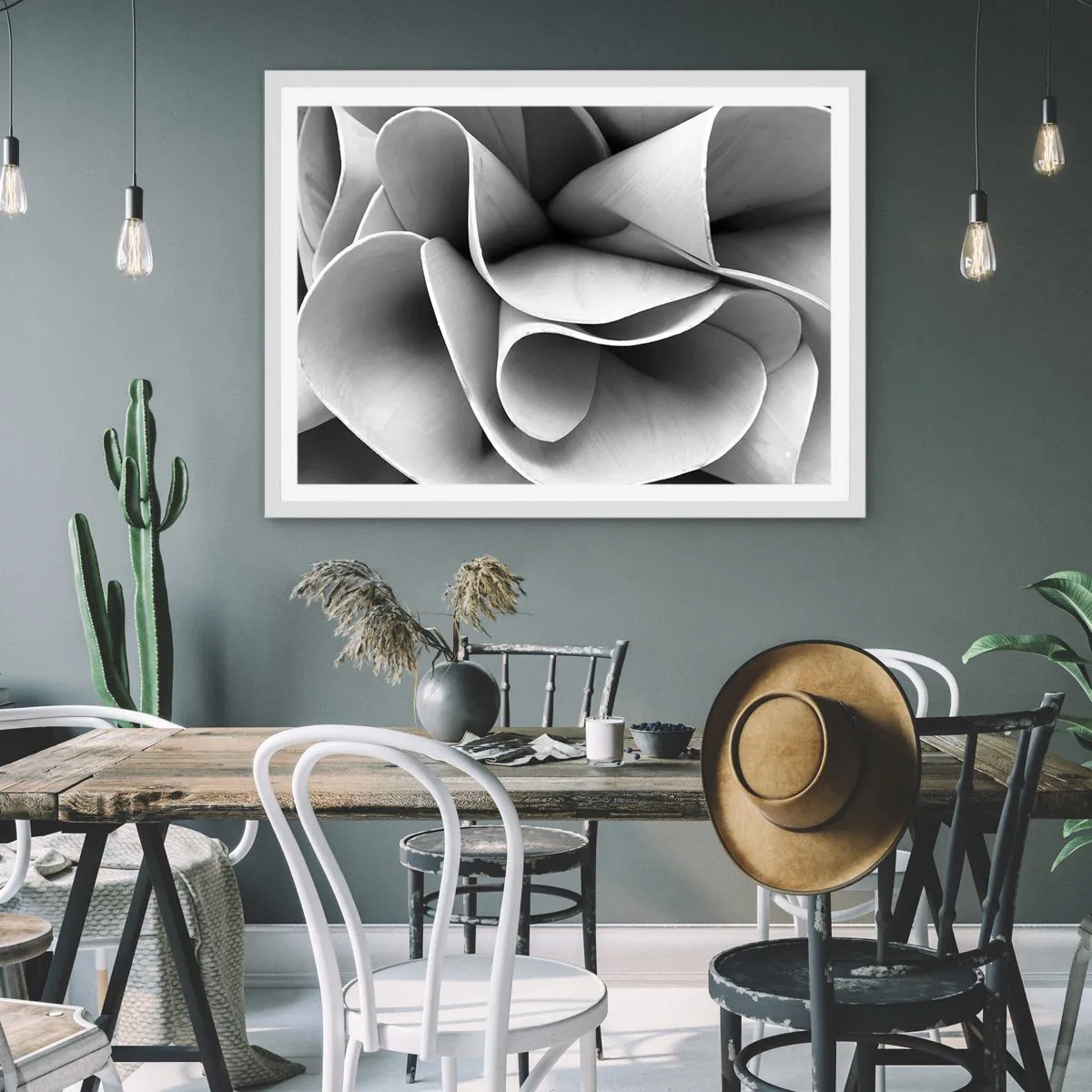 Poster în ramă albă - Se întâmplă în spațiu - 100x70 cm