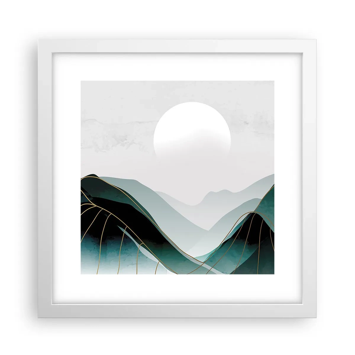 Poster în ramă albă - Măreție deplină - 30x30 cm