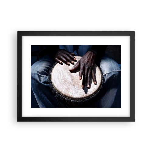 Poster în ramă neagră - Trăiește în ritmul tău - 40x30 cm