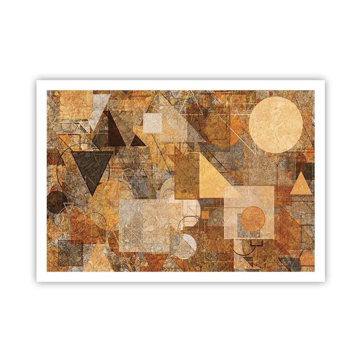 Poster - Studiu cubist de bronz - 100x70 cm