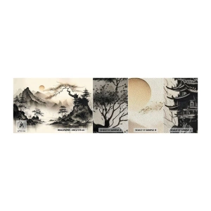 Mostră tapet Premium Sand - Farmecul unic al Orientului - Asia, Japonia, Vedere - 100x30 cm