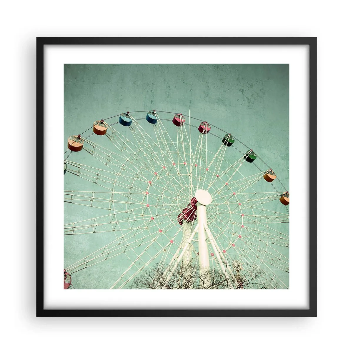 Poster în ramă neagră - Poftim la joacă - 50x50 cm