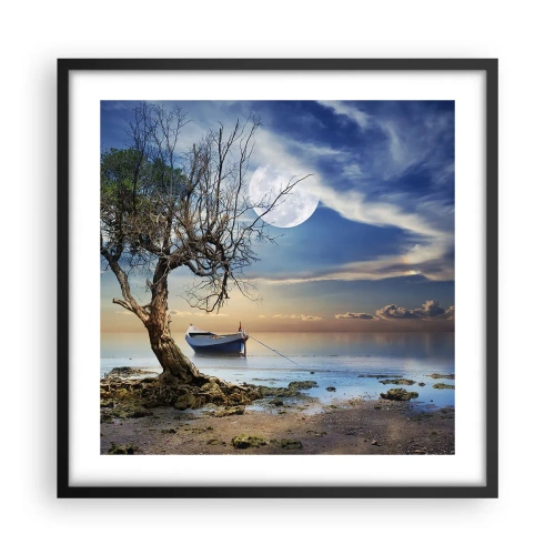 Poster în ramă neagră - Este acesta sfârșitul sau începutul? - 50x50 cm