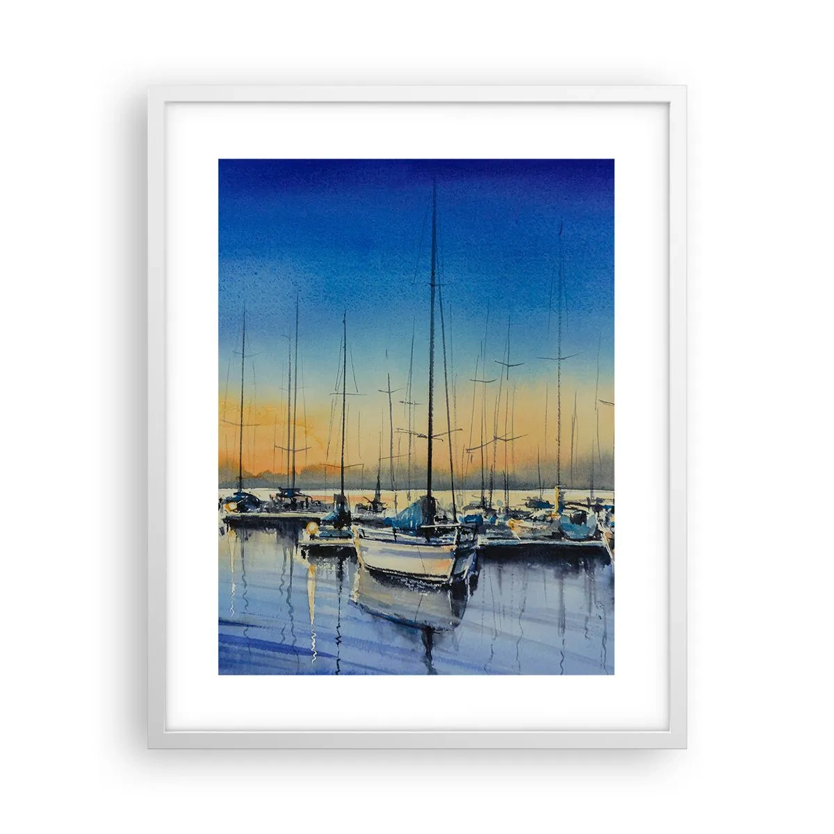 Poster în ramă albă - Sfârșitul unei zile bune - 40x50 cm