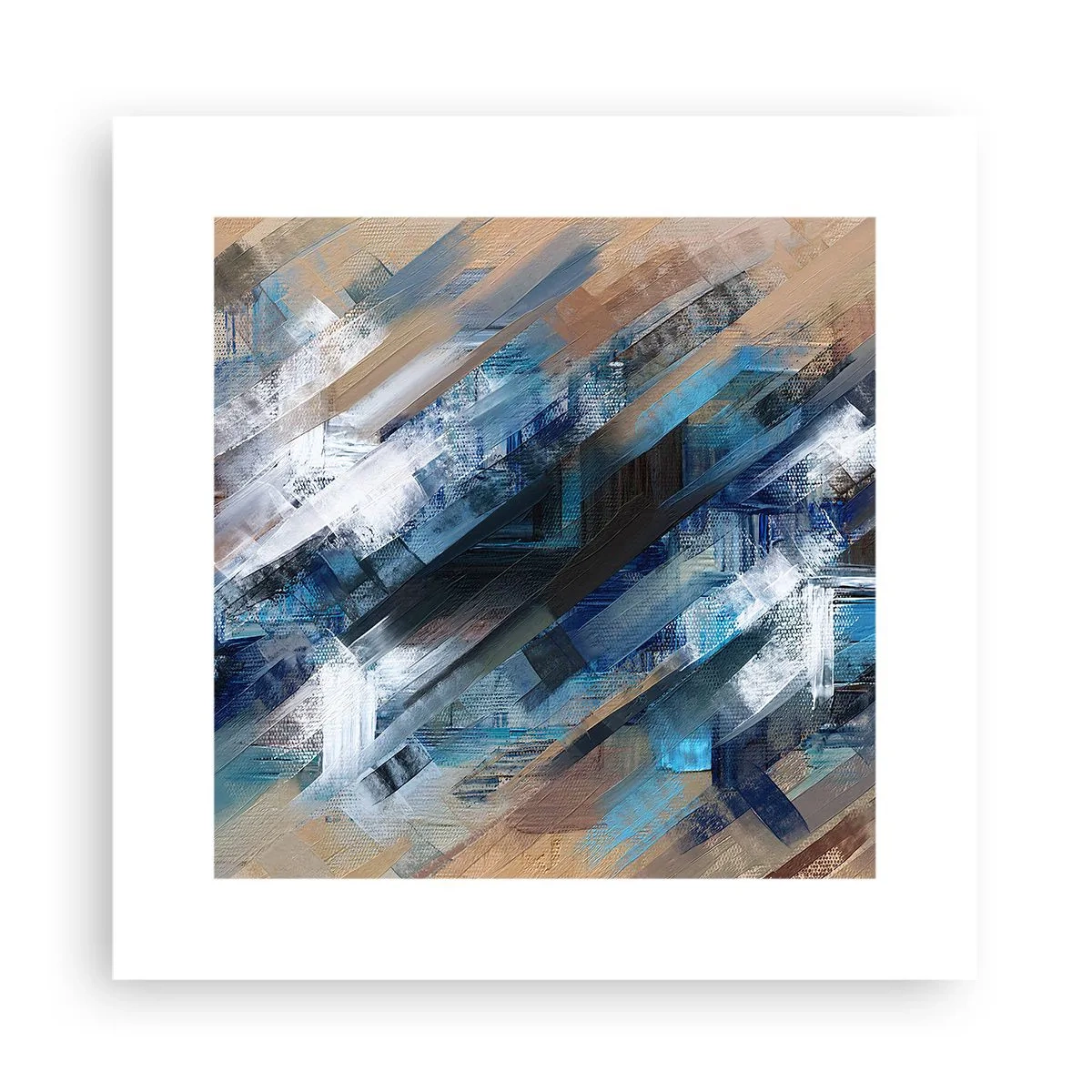 Poster - Pe o pantă albastră - 30x30 cm