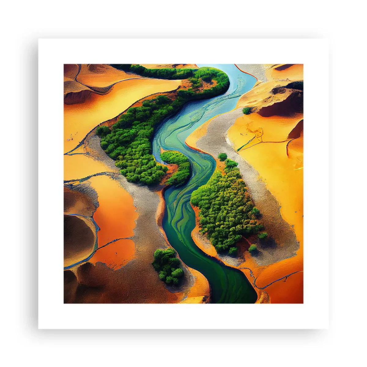 Poster - Râul care dă viață - 40x40 cm