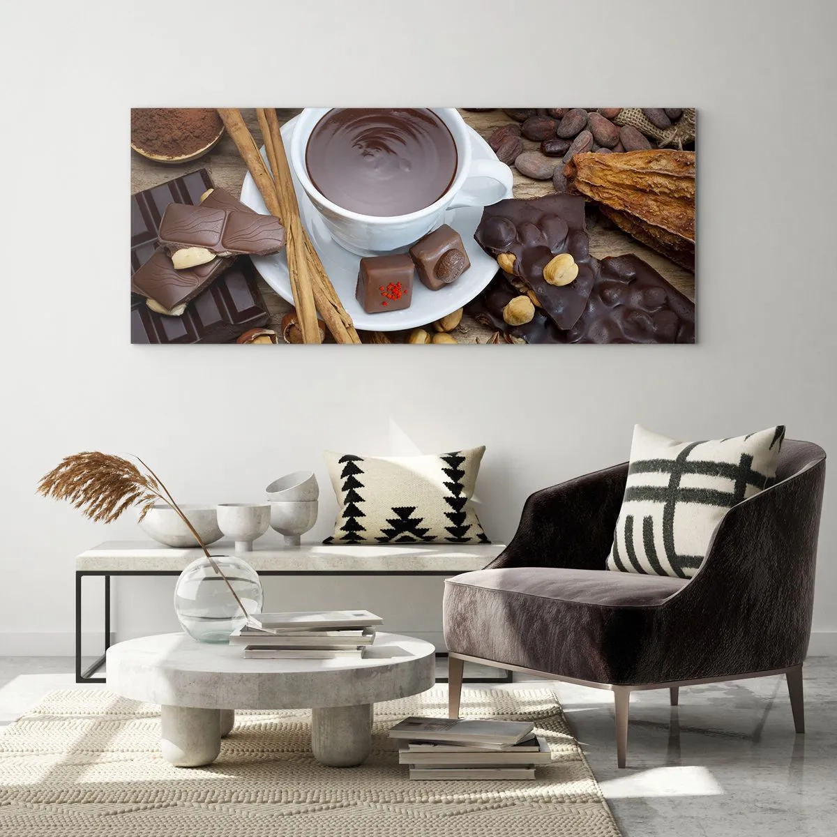 Tablou pe sticlă - De la fabrica de ciocolată de basm - 90x30 cm