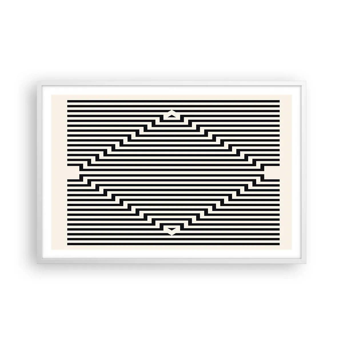 Poster în ramă albă - Iluzie geometrică - 91x61 cm