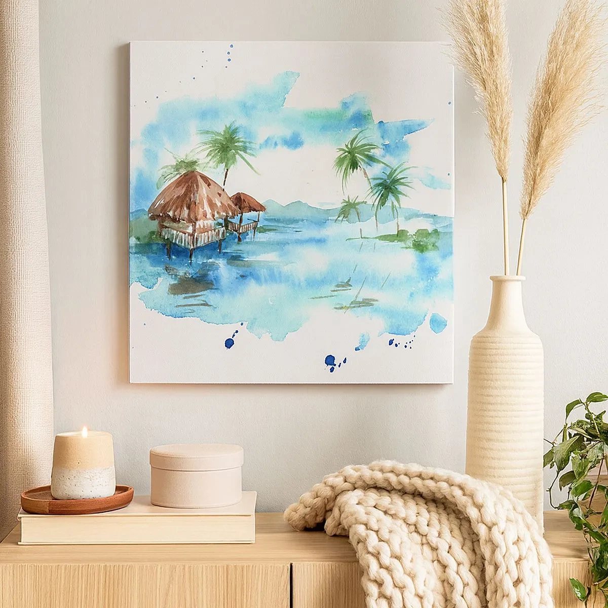 Tablou pe pânză - Undeva în Pacific - 30x30 cm