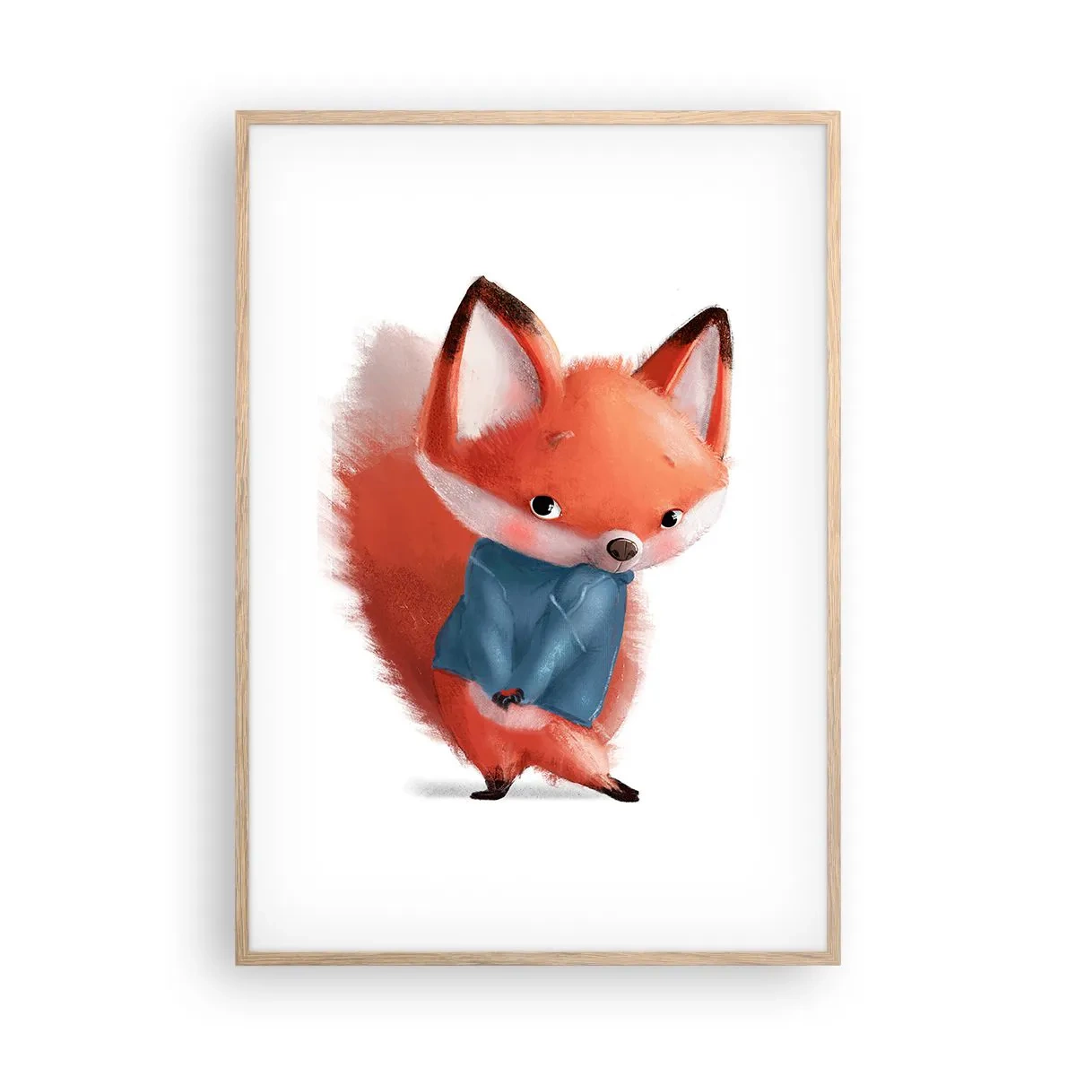 Poster în ramă de stejar deschis - Îmi vine bine? - 70x100 cm