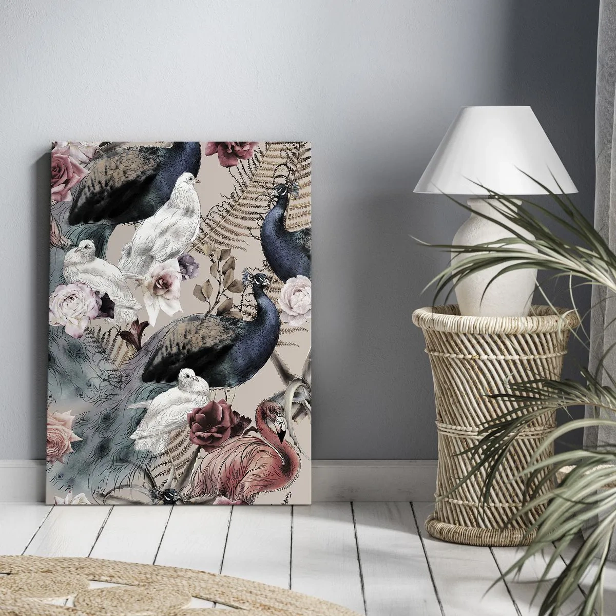 Tablou pe pânză - În grădina palatului - 55x100 cm