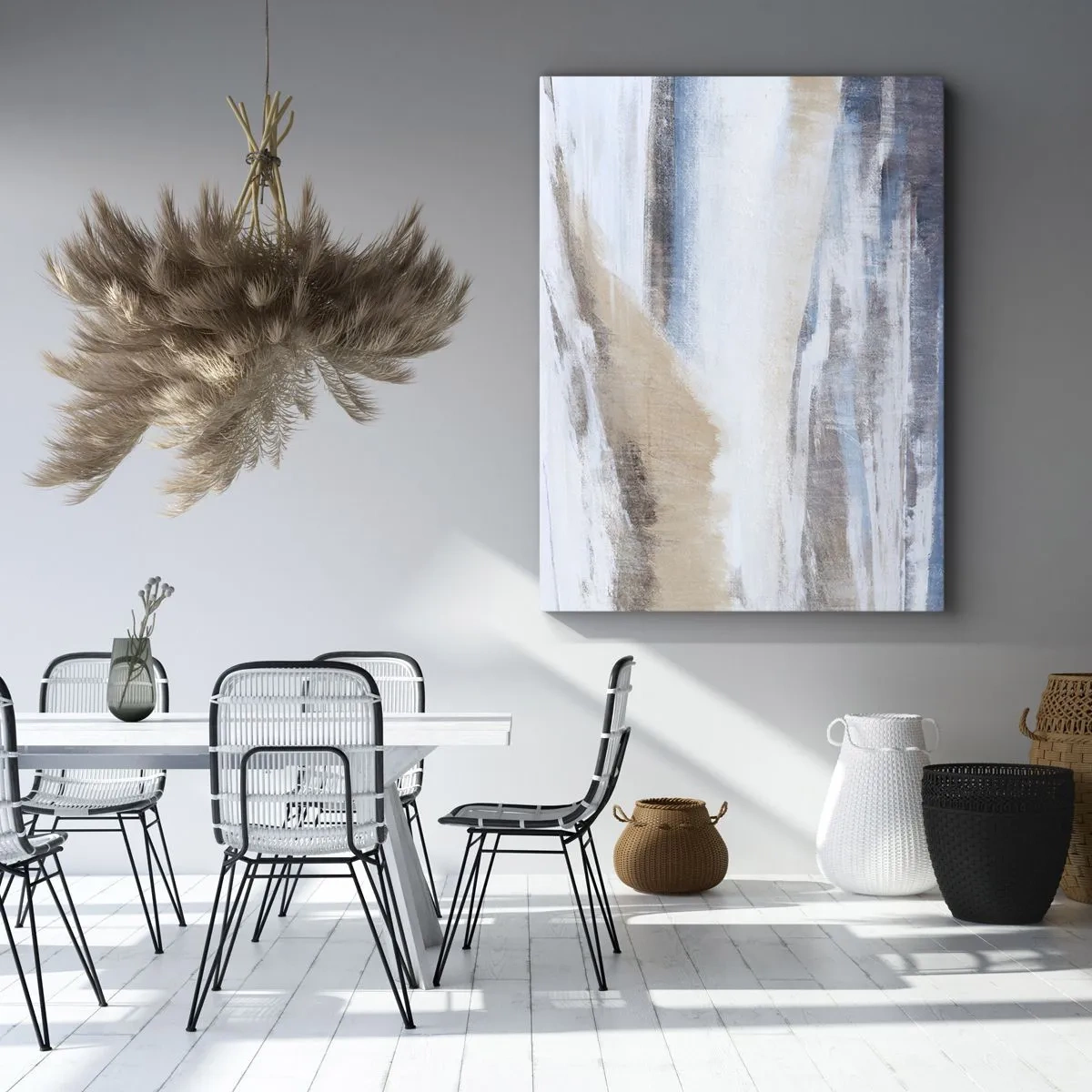 Tablou pe pânză - Compoziție de iarnă - 65x120 cm