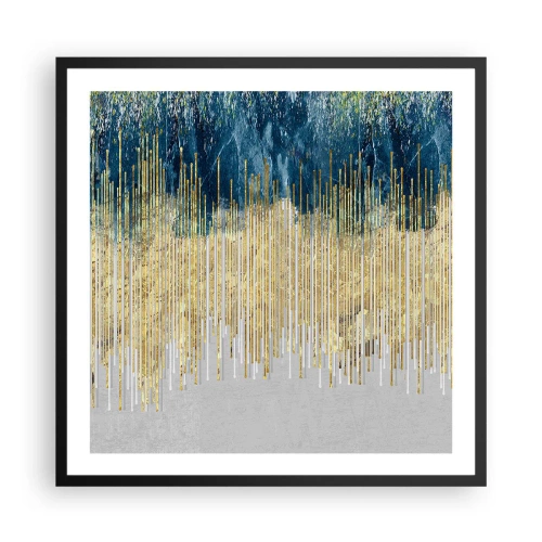 Poster în ramă neagră - Granița aurită - 60x60 cm