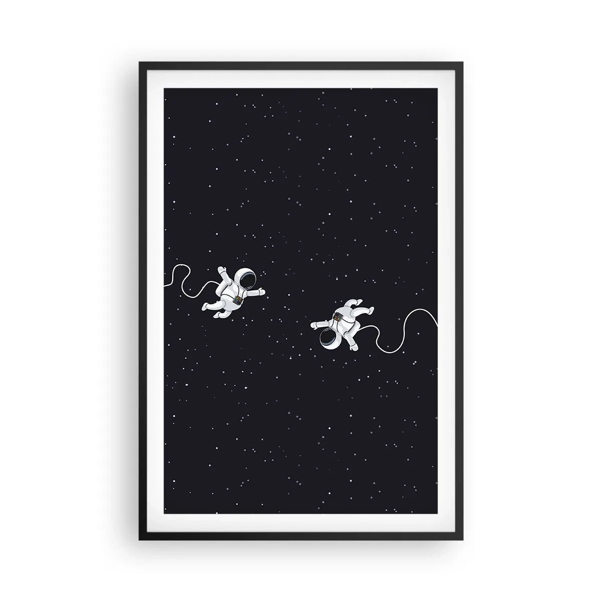 Poster în ramă neagră - Dansul spațial - 61x91 cm