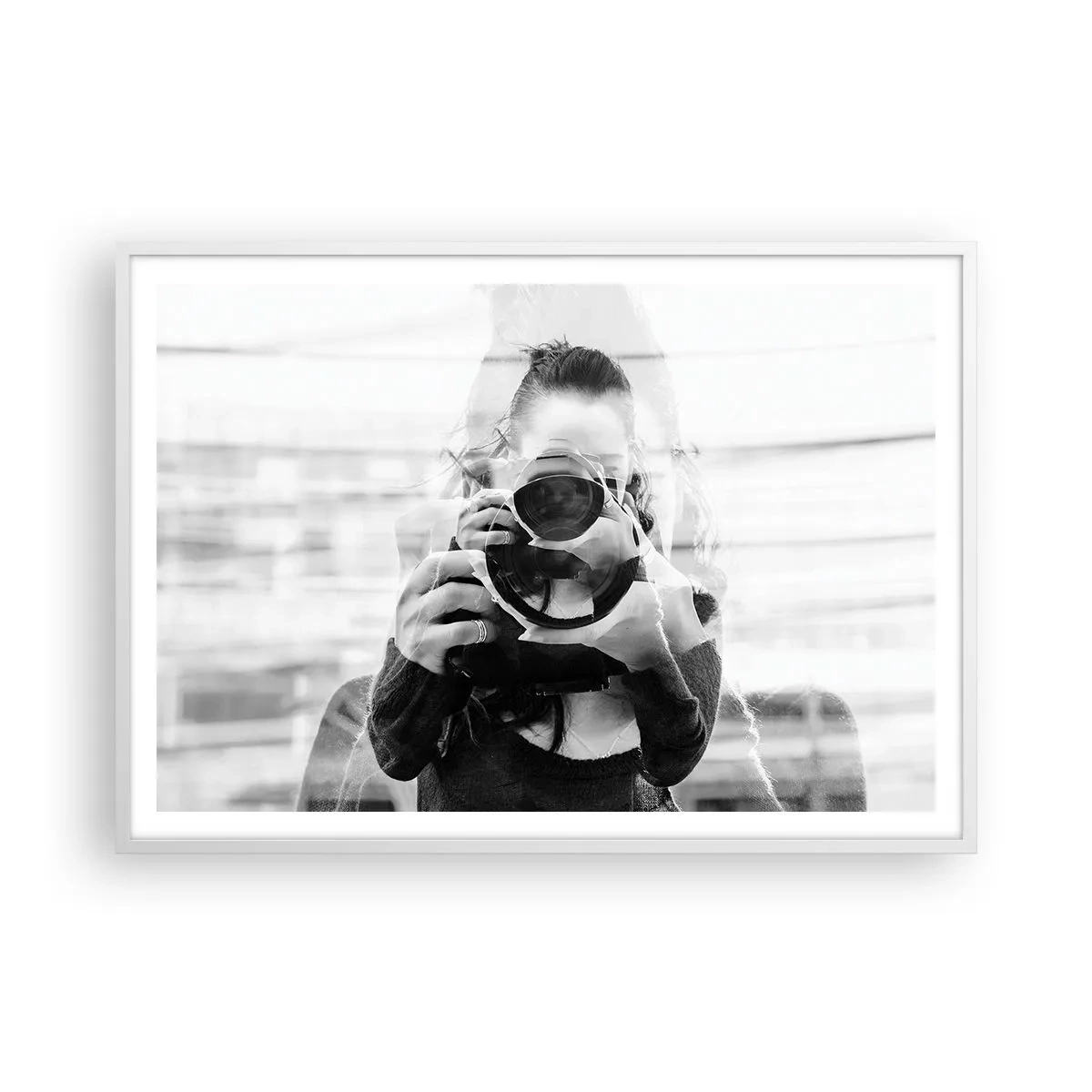 Poster în ramă albă - Creator și material - 100x70 cm