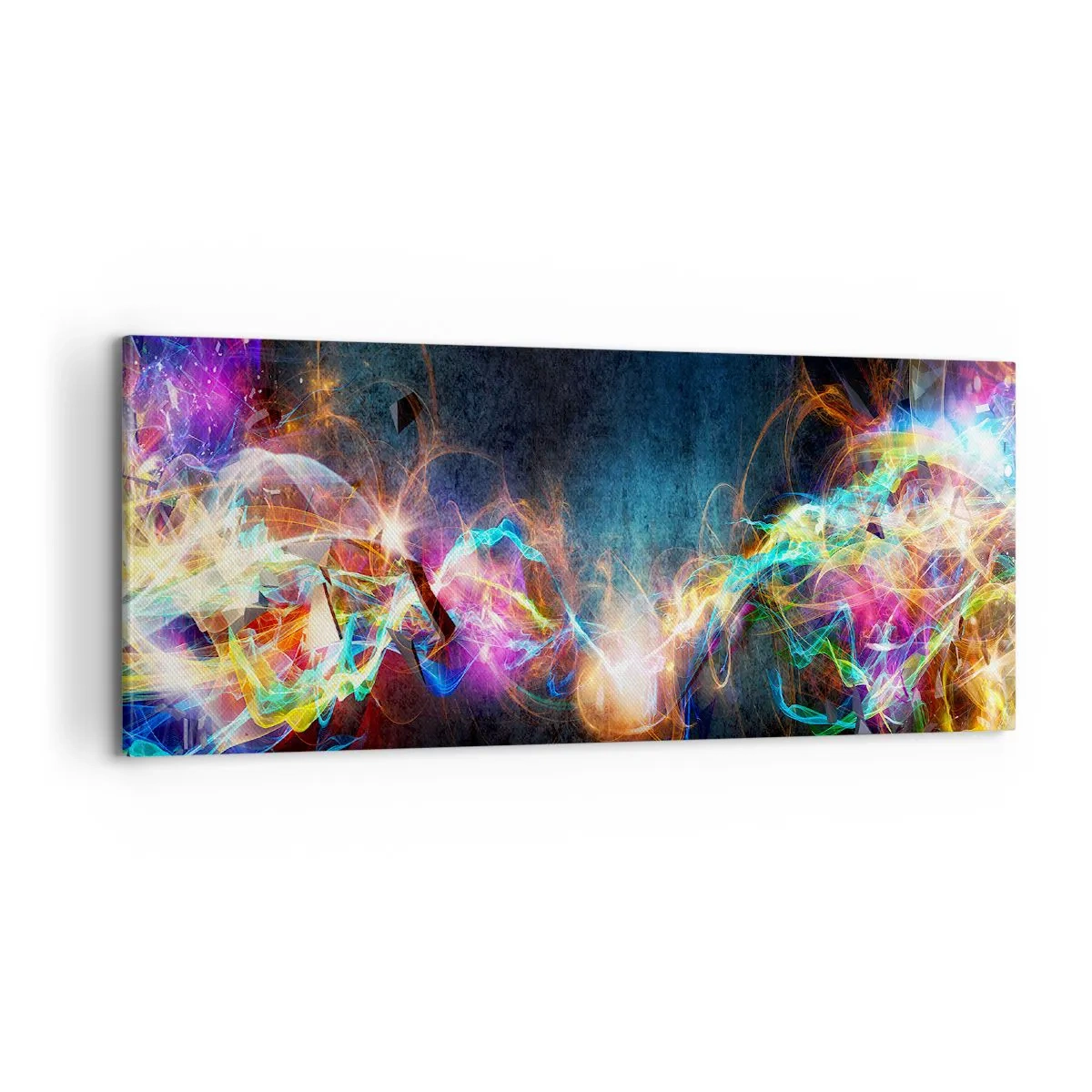 Tablou pe pânză - Cu bucurie împotriva întunericului - 100x40 cm