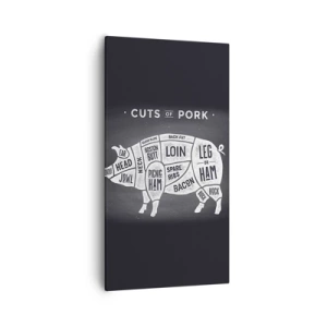 Tablou pe pânză - Abecedar de măcelar - 55x100 cm