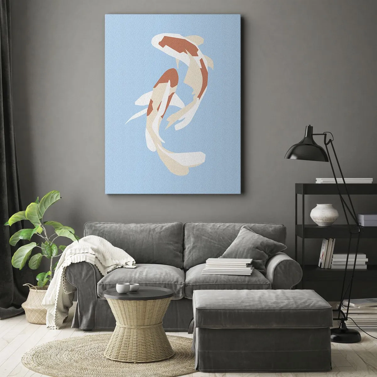 Tablou pe pânză - Înot sincron spontan - 50x70 cm