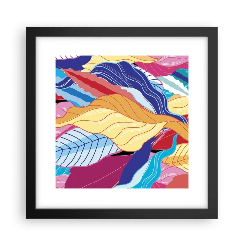 Poster în ramă neagră - O dezordine colorată - 30x30 cm