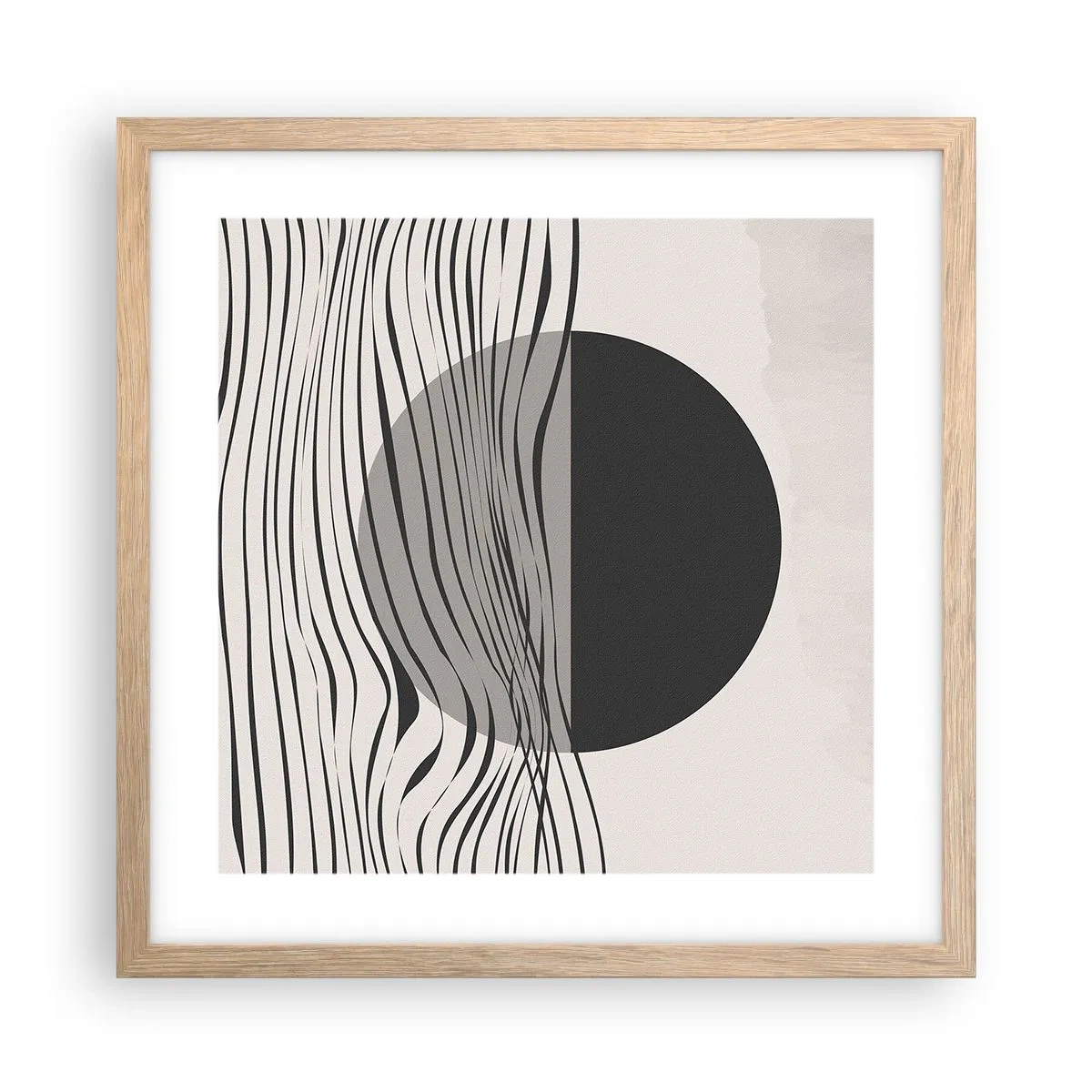 Poster în ramă de stejar deschis - Semicompunere - 40x40 cm