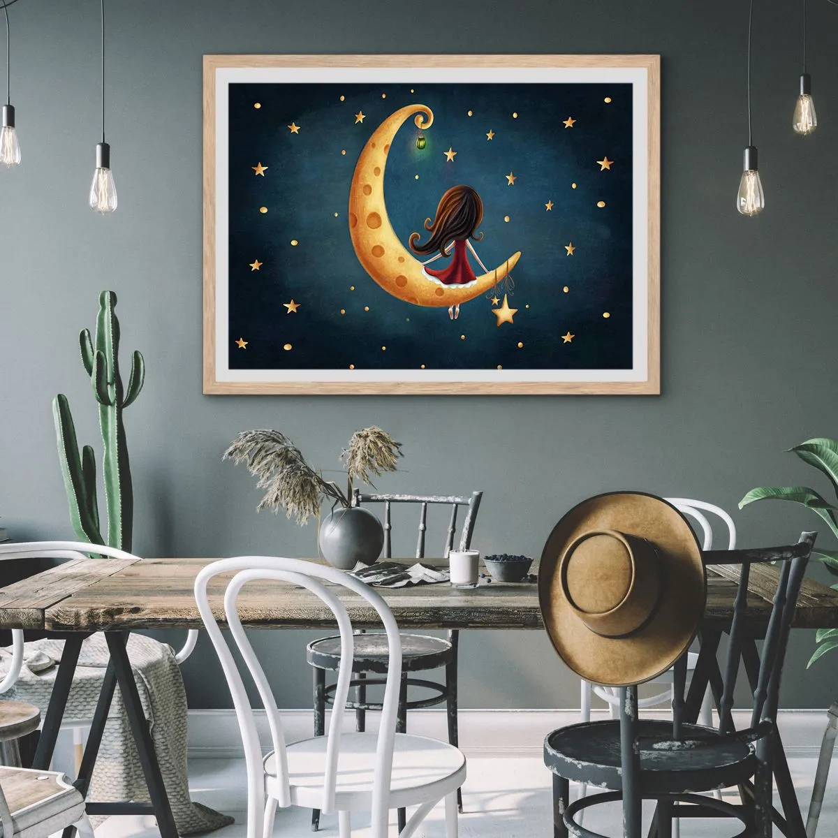 Poster în ramă de stejar deschis - A fost odată ca niciodată... - 100x70 cm