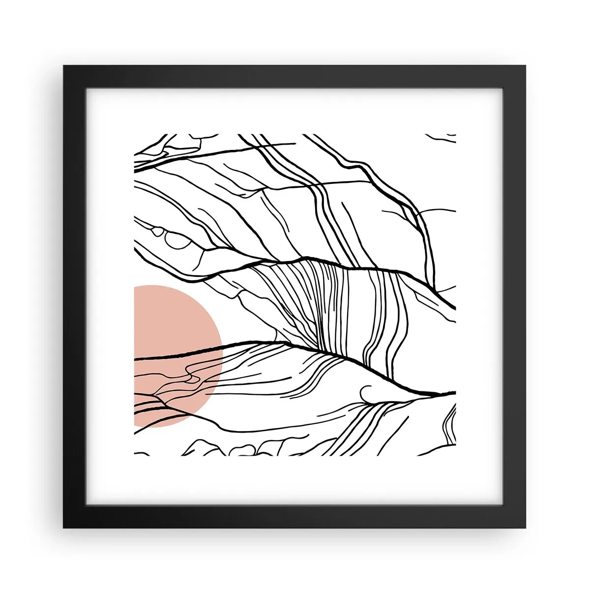 Poster în ramă neagră - Într-o rețea de crengi - 30x30 cm