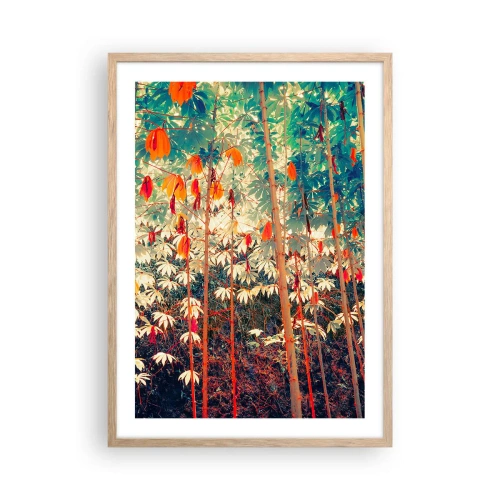 Poster în ramă de stejar deschis - Viața secretă a frunzelor - 50x70 cm