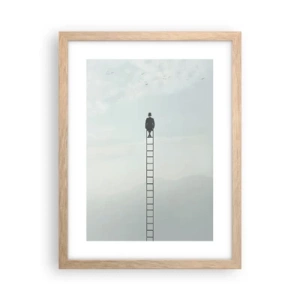 Poster în ramă de stejar deschis - Fii deasupra - 30x40 cm