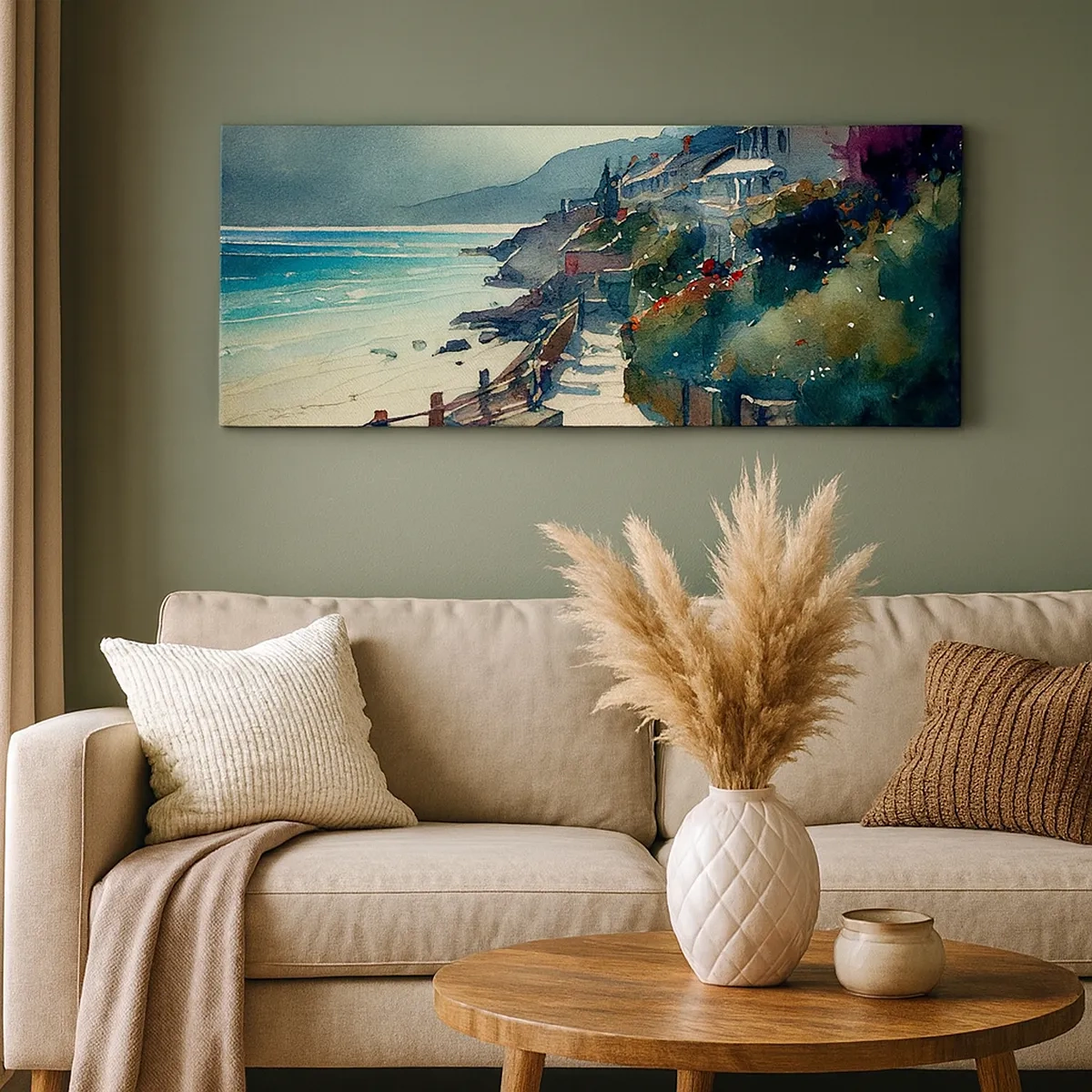 Tablou pe pânză - Orășel mediteraneean - 30x30 cm