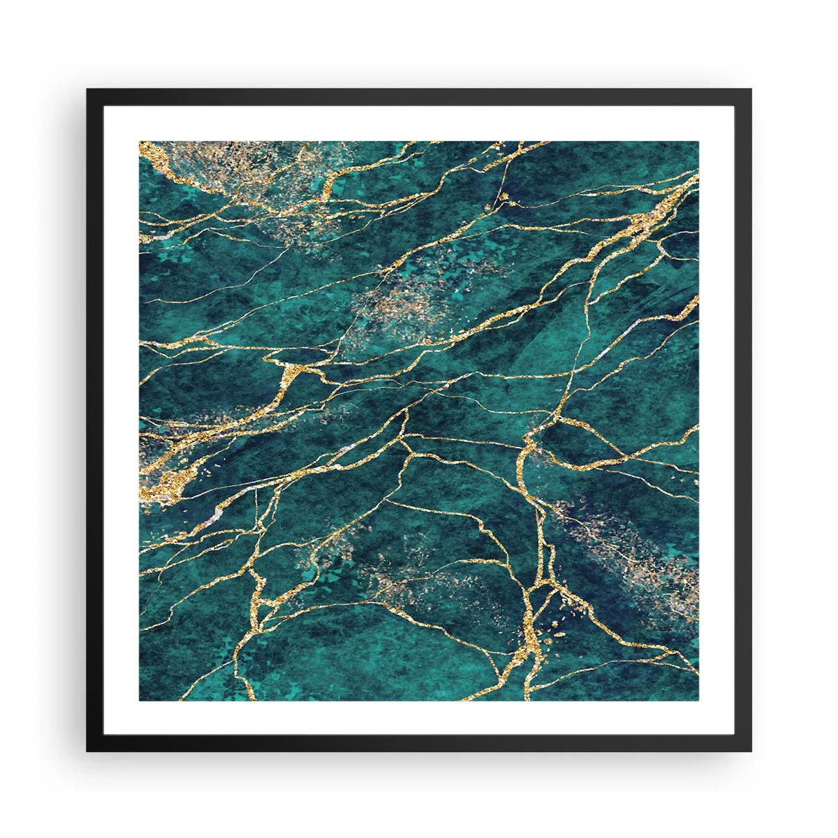 Poster în ramă neagră - Filon de aur - 60x60 cm