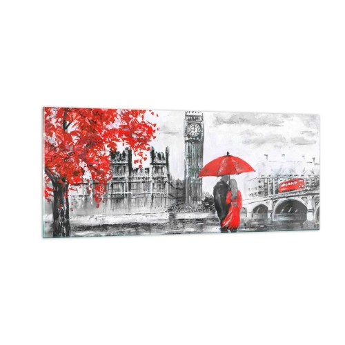 Tablou pe sticlă - Îndrăgostit de Londra - 100x40 cm