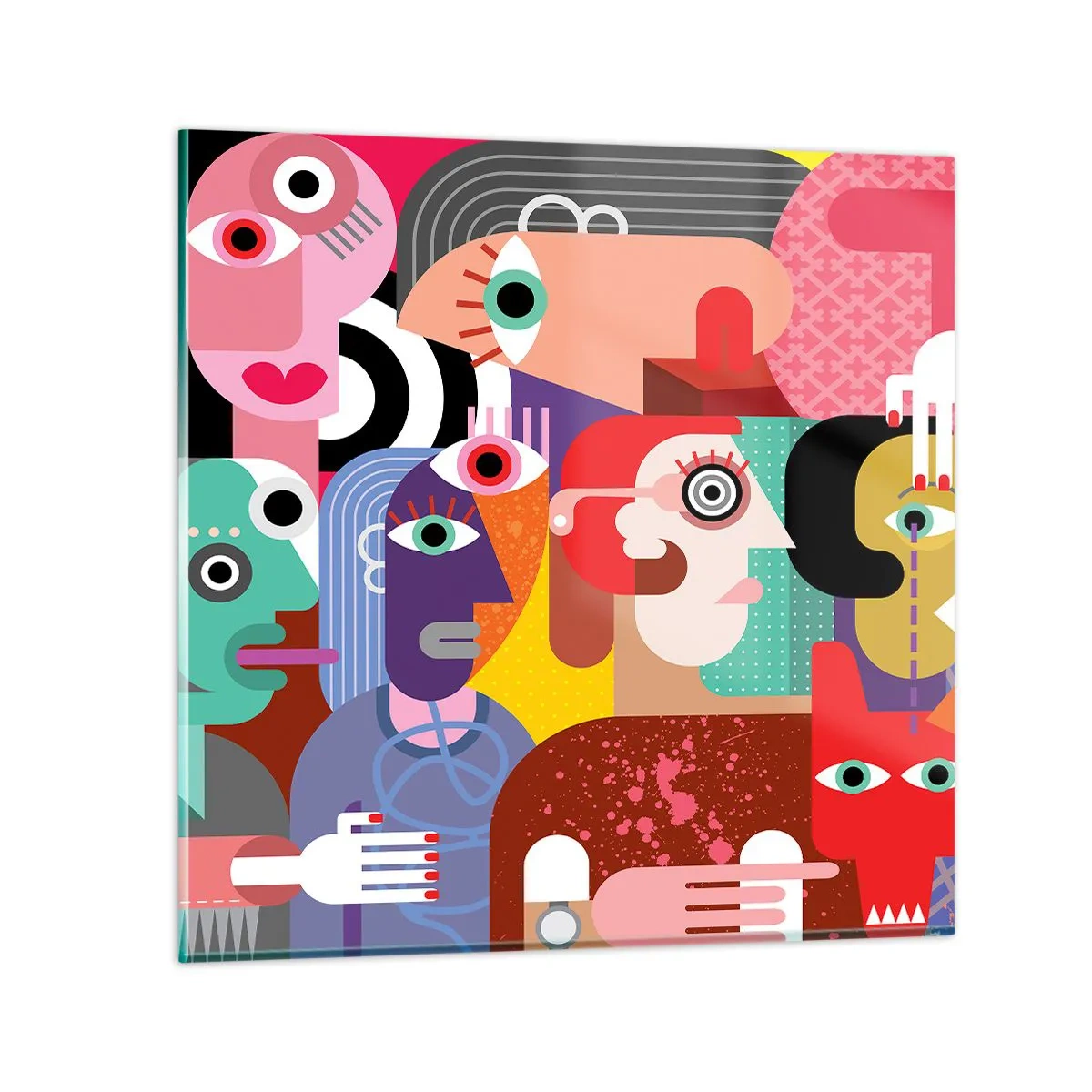 Tablou pe sticlă - Am venit de la domnul Picasso - 40x40 cm