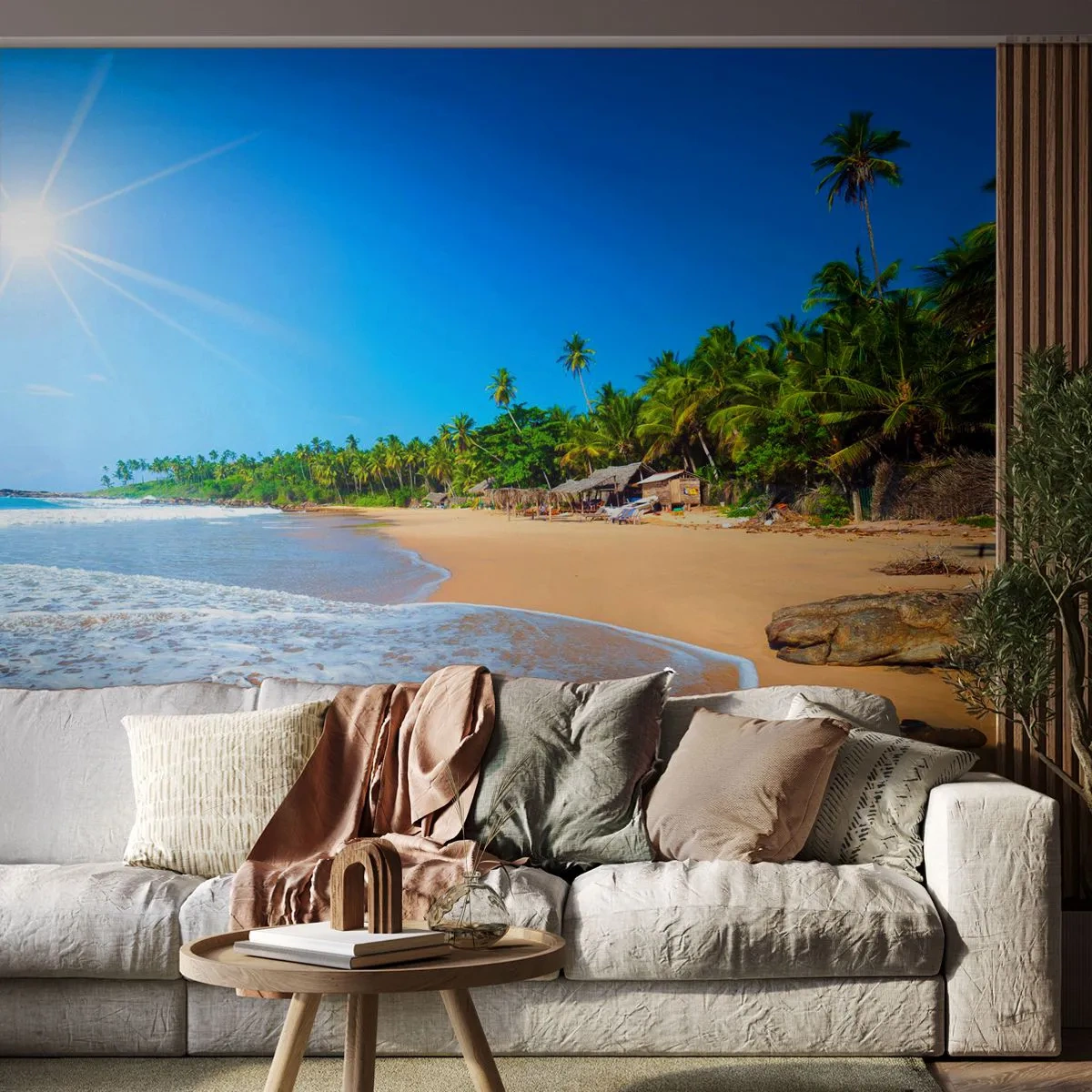 Tapet Premium Canvas - Un loc exotic pentru tine - Peisaj, Mare, Plaja Paradisului - 500x350 cm
