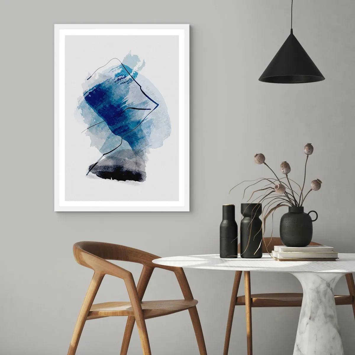 Poster în ramă albă - Iceberg - 70x100 cm