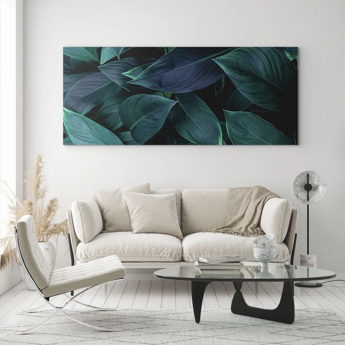 Tablou pe sticlă - Verdeața în sine - 100x40 cm