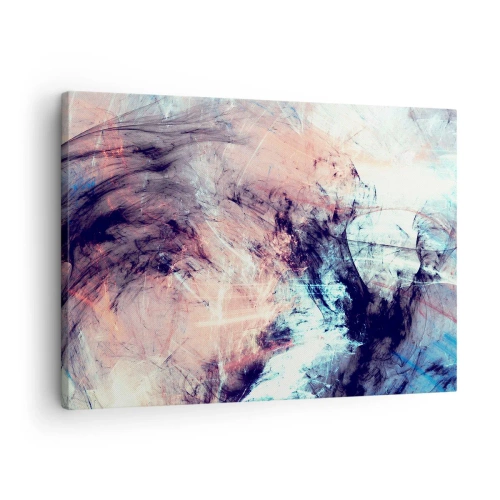 Tablou pe pânză Canvas - Compoziție abstractă în tonuri pastelate și întunecate - 70x50cm - Simte vântul - Decorațiune modernă pentru perete pentru living și dormitor ARTTOR