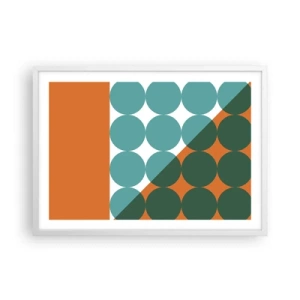 Poster în ramă albă - Sus și pe diagonală - 70x50 cm