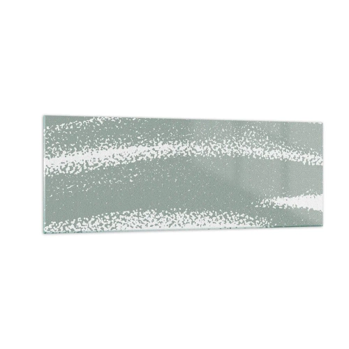 Tablou pe sticlă - Abstracție în stil de iarnă - 140x50 cm